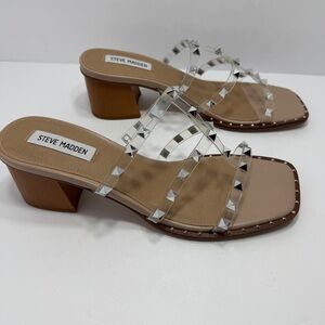 Steve Madden Kingg Pyramid Stud Block Heels  Size 9.5